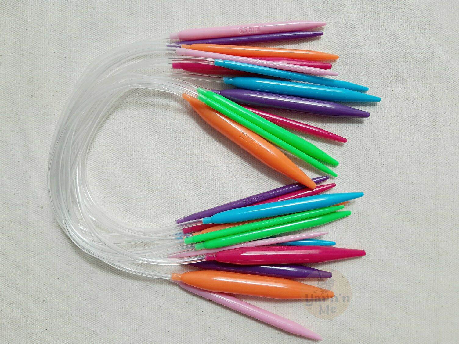 Kim đan len, kim vòng bằng nhựa, dài 40cm