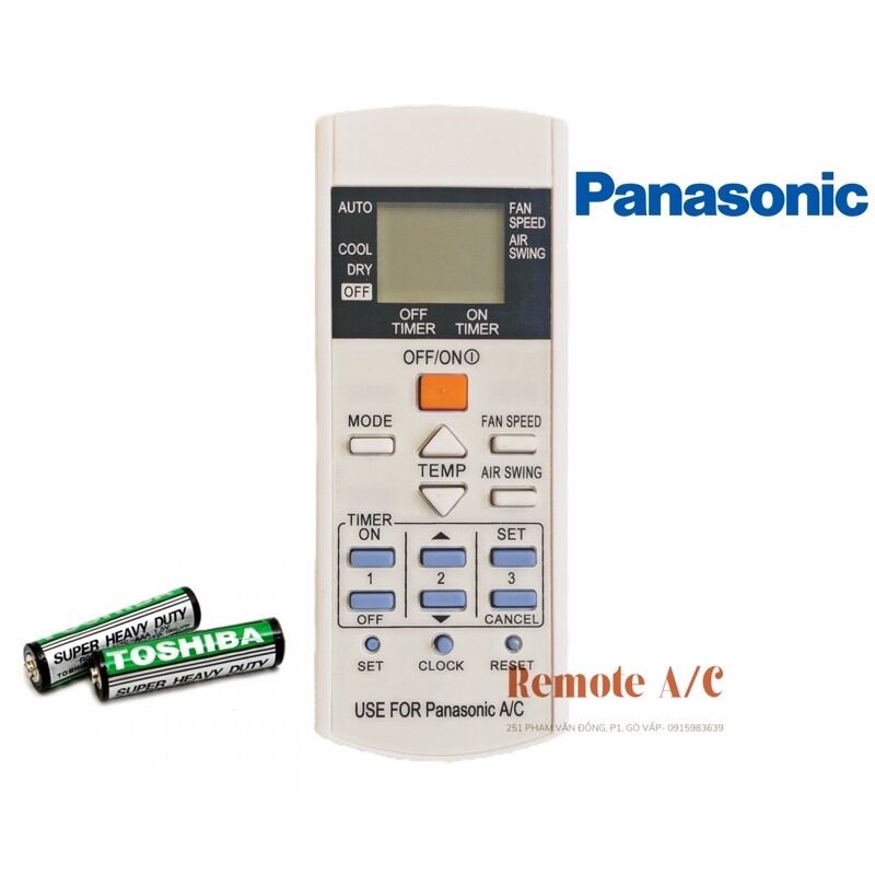 Remote máy lạnh panasonic thường nhỏ