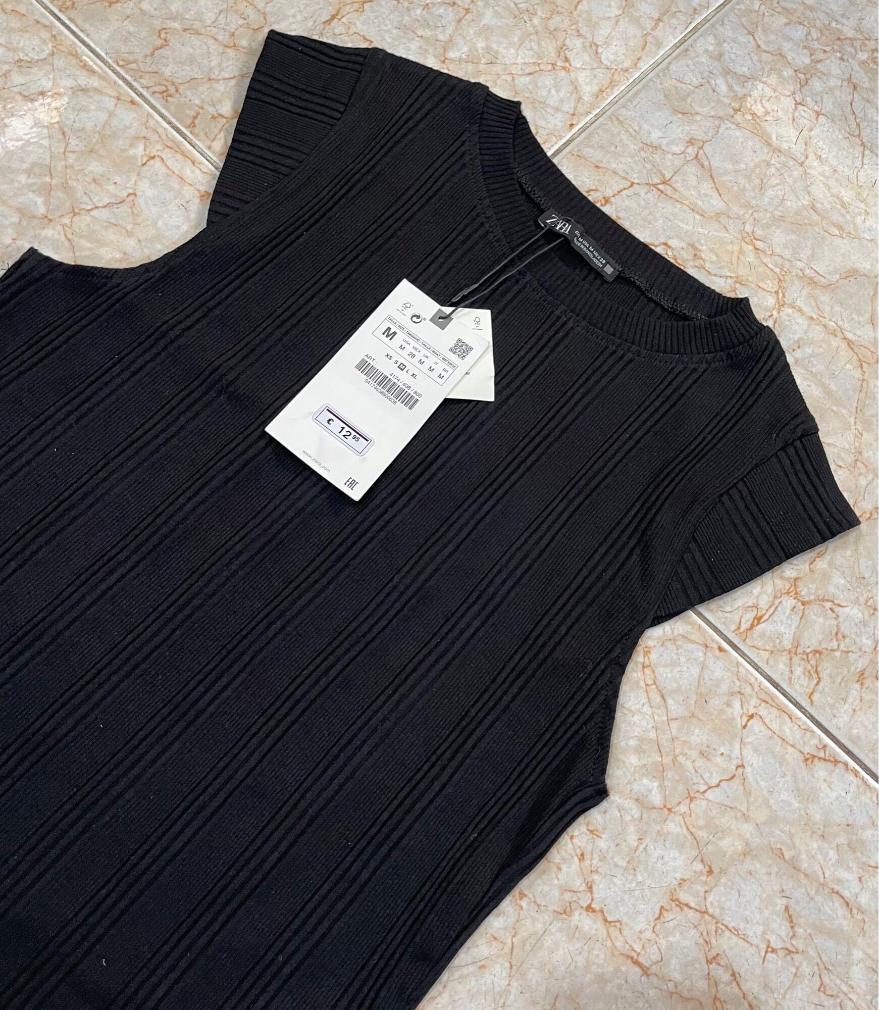 Đầm Zara Auth Đơn Giản Tôn Dáng Đen Size S ( Có Sẵn )
