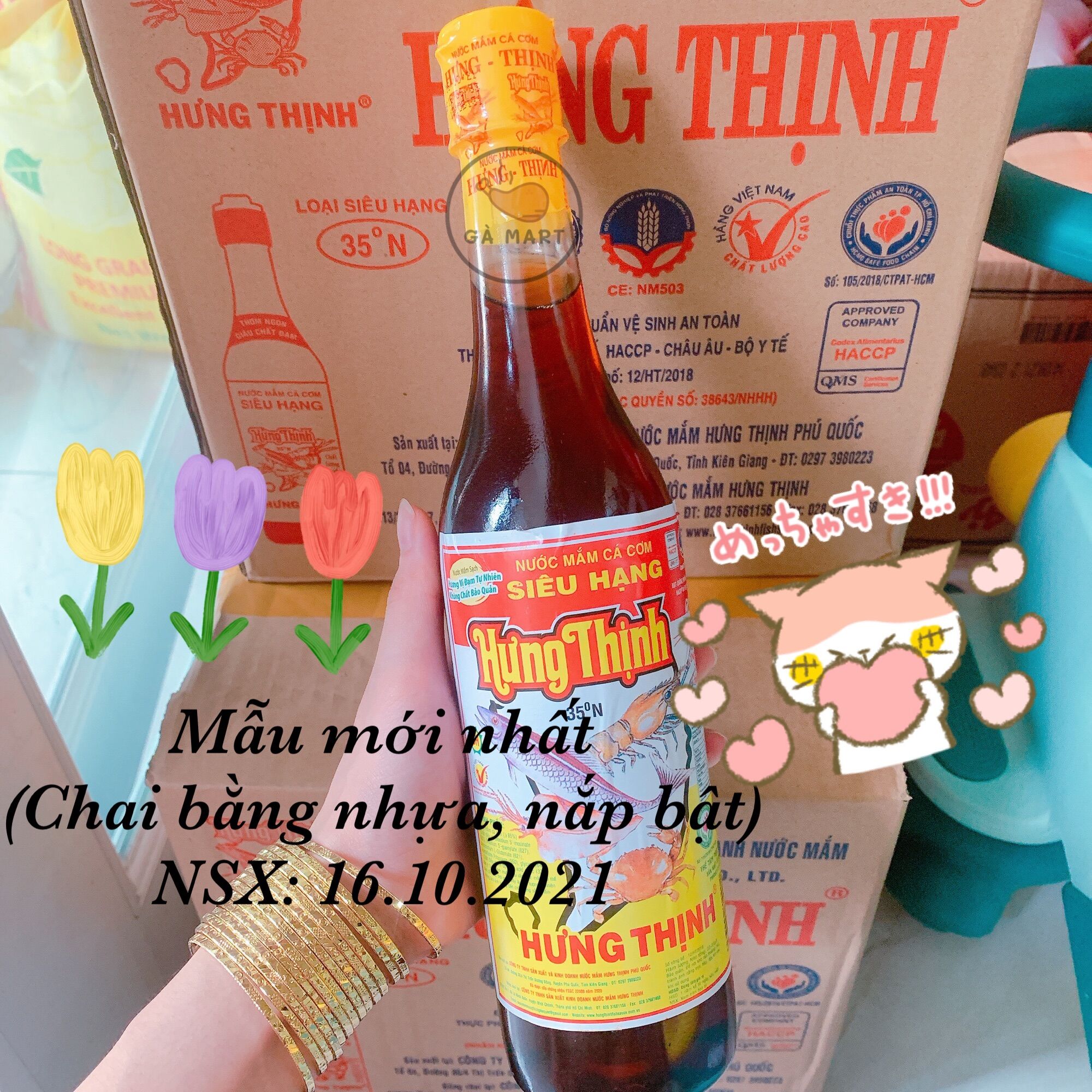 [HCM] Nước Mắm Hưng Thịnh 35 Độ Chai 620ml (MẪU MỚI)
