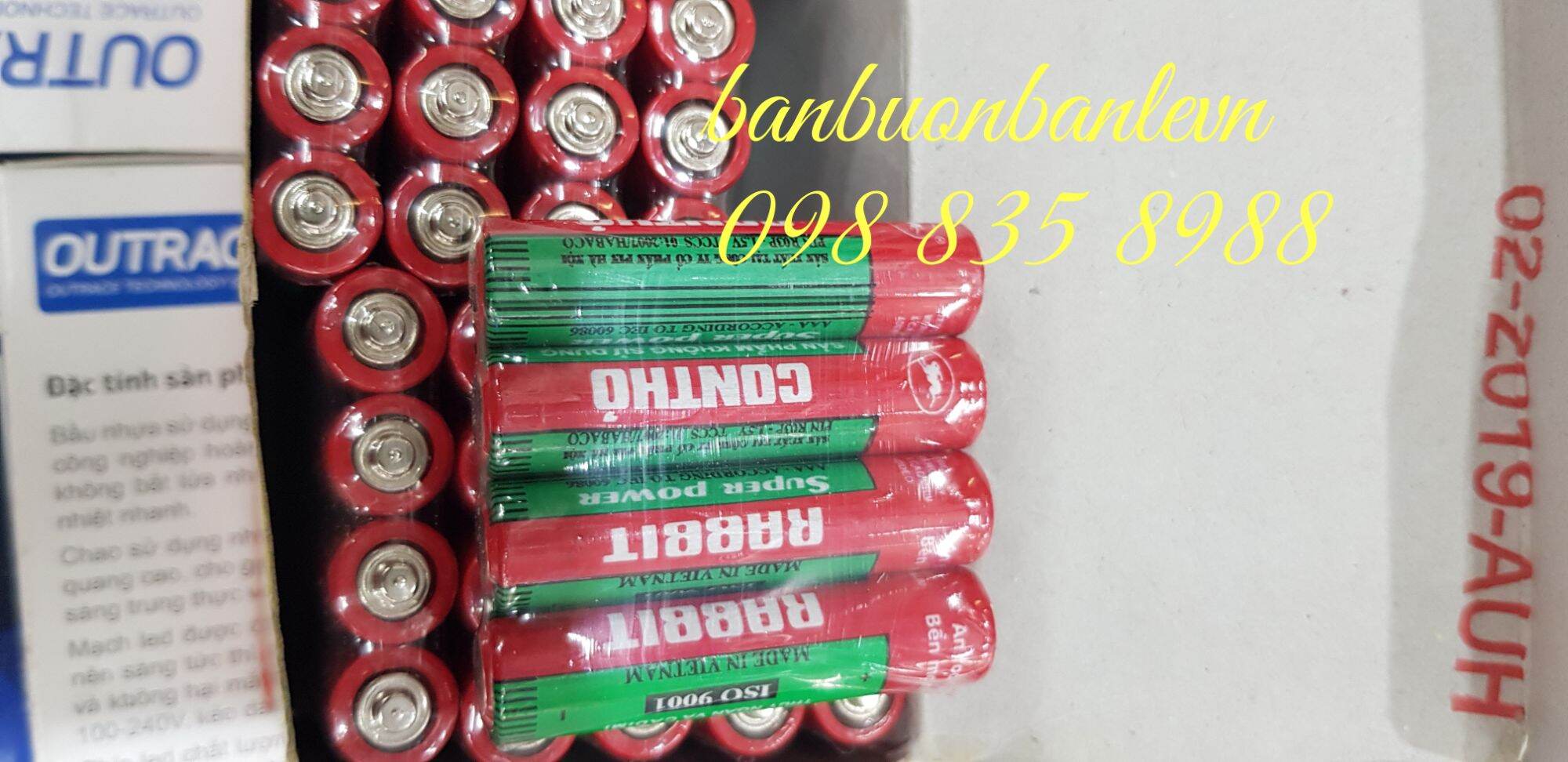 Hộp Pin đũa  con thỏ AA- 40 viên