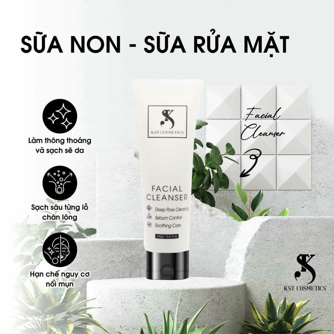 Sữa rửa mặt kst sữa non sạch da trắng hồng chính hãng