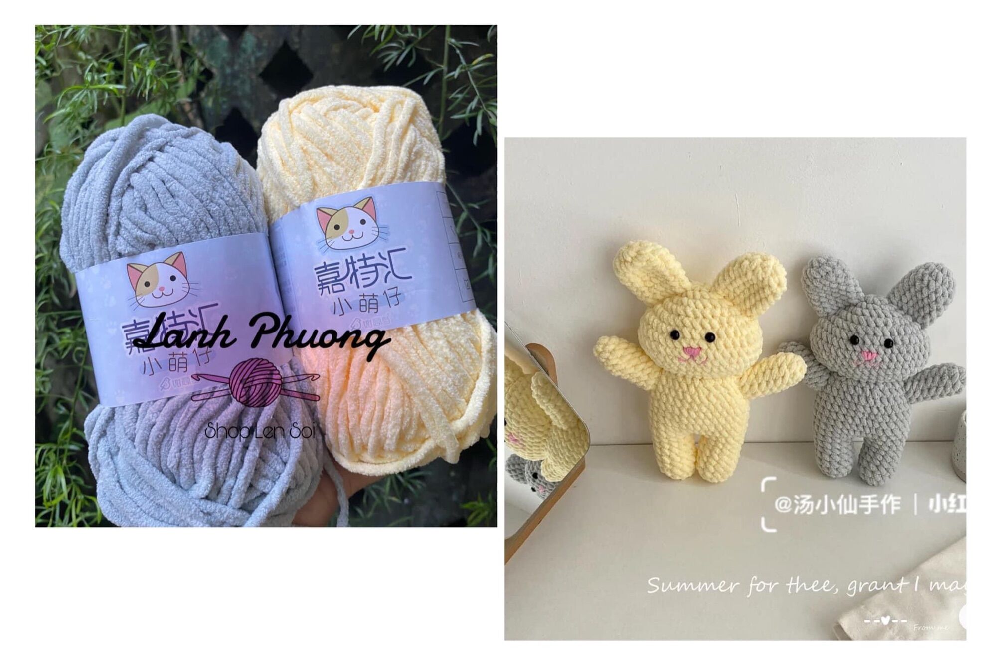 Len Nhung Mèo Sợi To Mềm Mịn