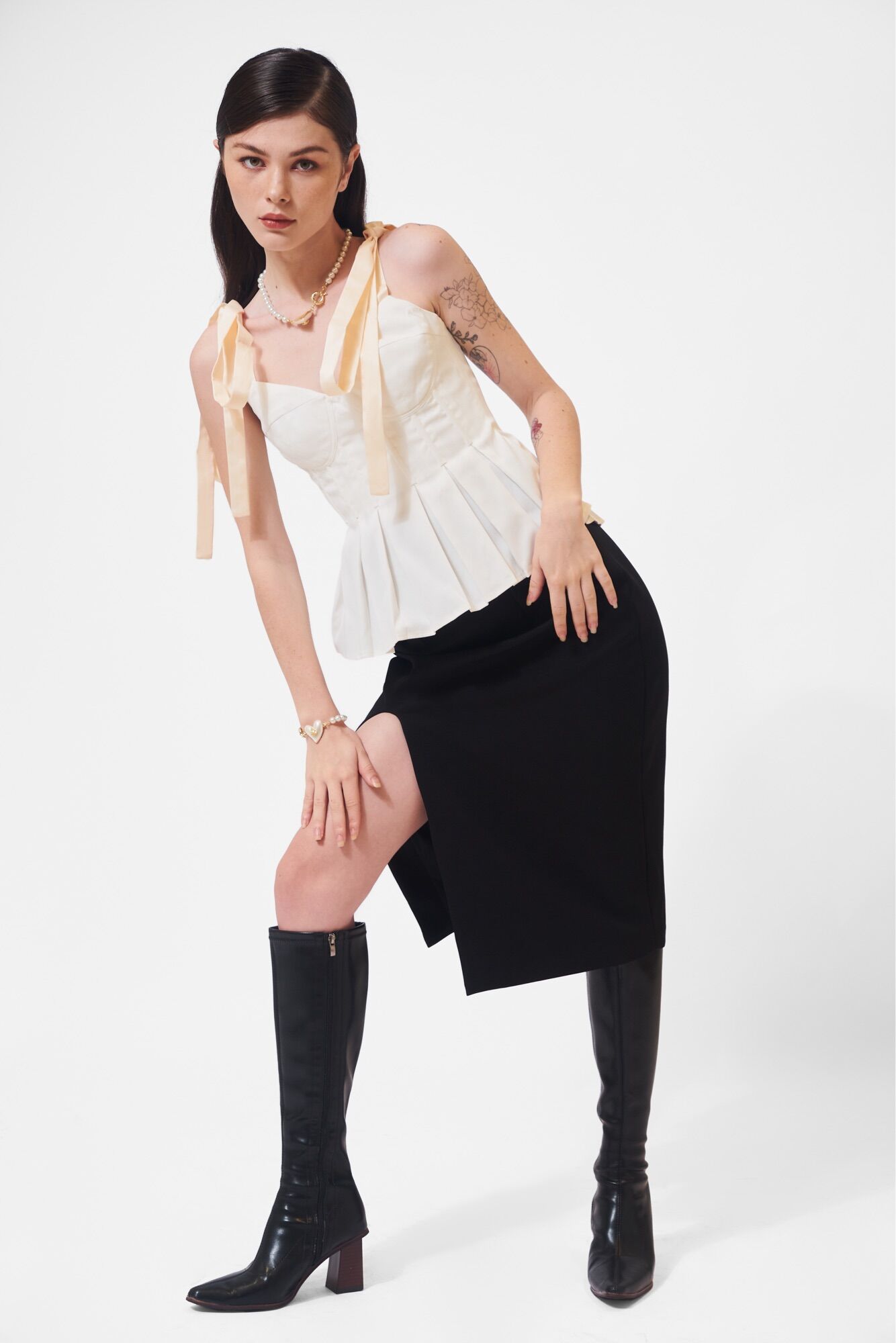 Áo Cúp Ngực Phối Dây Lụa - Nadya Bustier Top