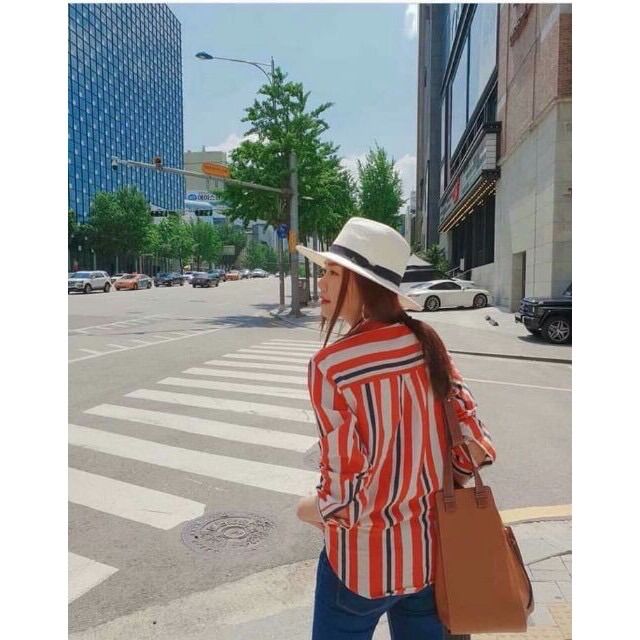 Áo Sơ Mi Lụa Nữ Kẻ Sọc