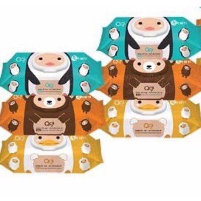 GIAO MÀU NGẪU NHIÊN) 4 Gói KHĂN ƯỚT AGI KHÔNG MÙI 100 TỜ