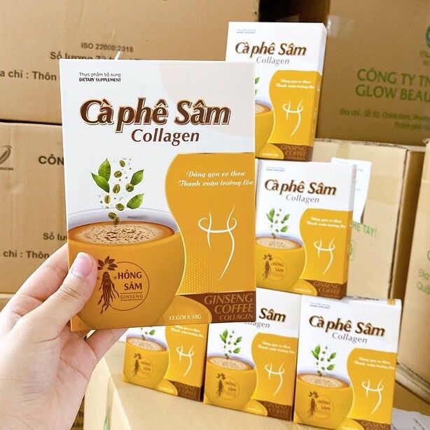 Cafe sâm collagen giảm cân hiệu quả ( hộp 12 gói)