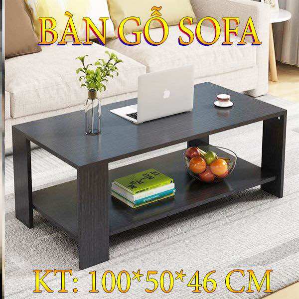 Bàn gỗ sofa uống trà sang trọng/ bàn trà gỗ phòng khách 2 tầng