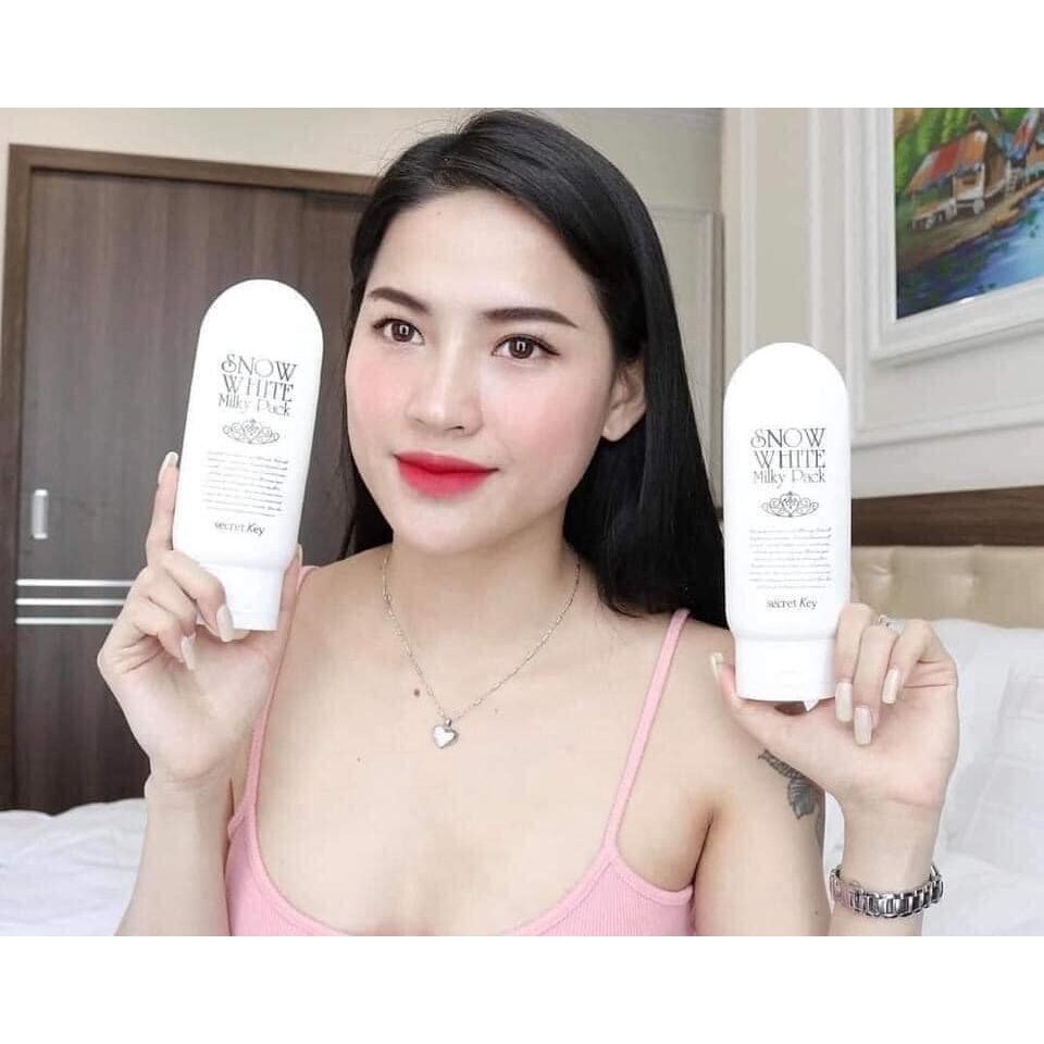 (Hàng Sẵn Chính Hãng) Kem Tắm Trắng Secret Key Snow White Milky Pack 200gr