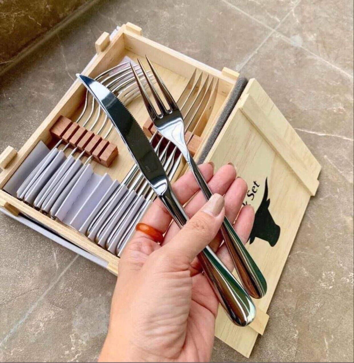 Set dao dĩa wmf steak 12 món