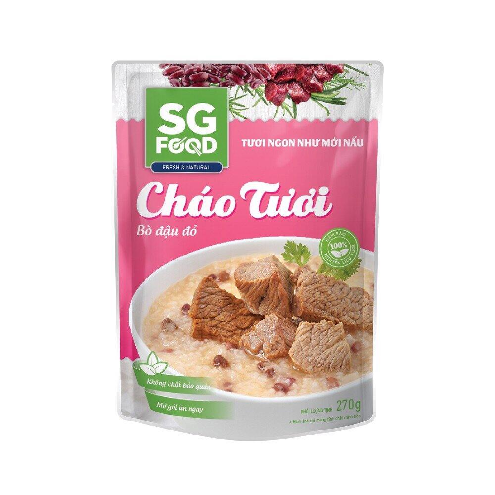 Cháo tươi bò đậu đỏ sgfood 240g