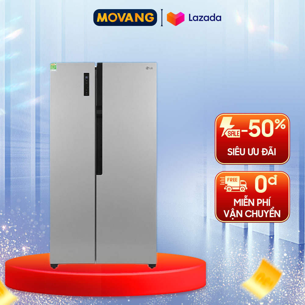 - tủ lạnh lg inverter 519 lít gr-b256jds - làm lạnh đa chiều - bộ lọc than hoạt tính - bảng điều khiển bên ngoài - có khóa