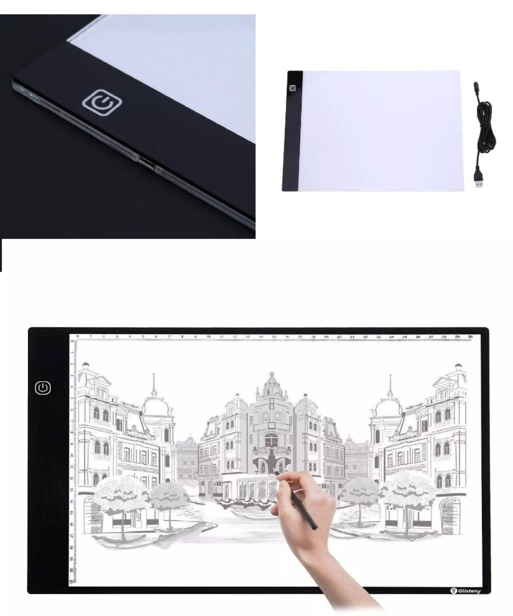 Bảng led hắt sáng 3 chế độ, 30x20cm