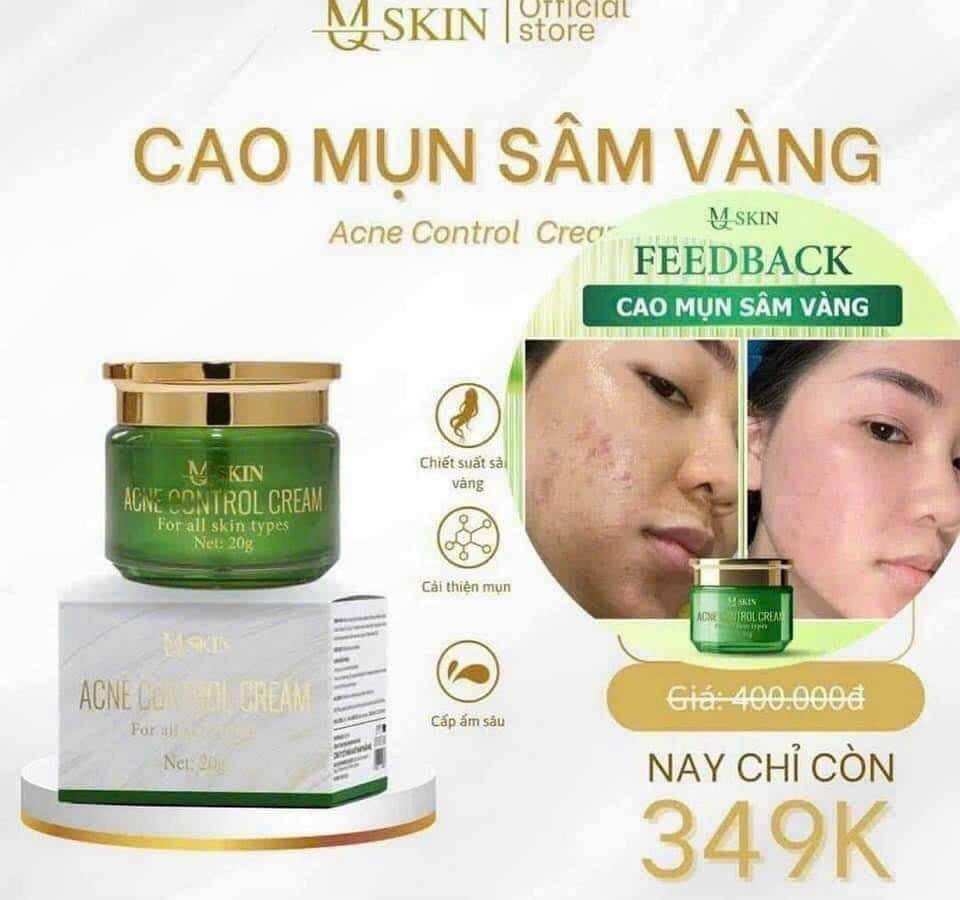 Cao Mụn Sâm Vàng (tặng kèm 3 nạ)