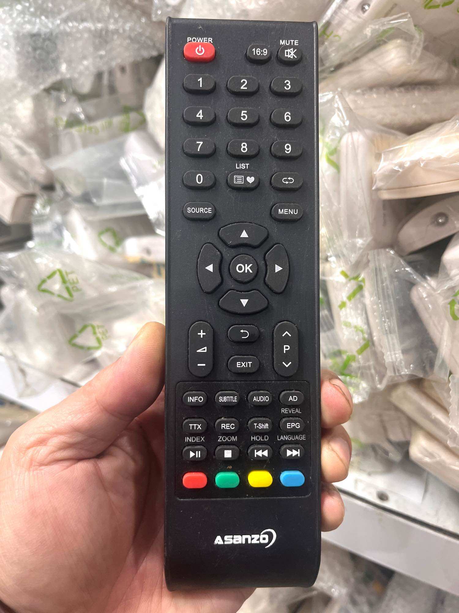 điều khiển tivi smart ASANZO hàng chính hãng.