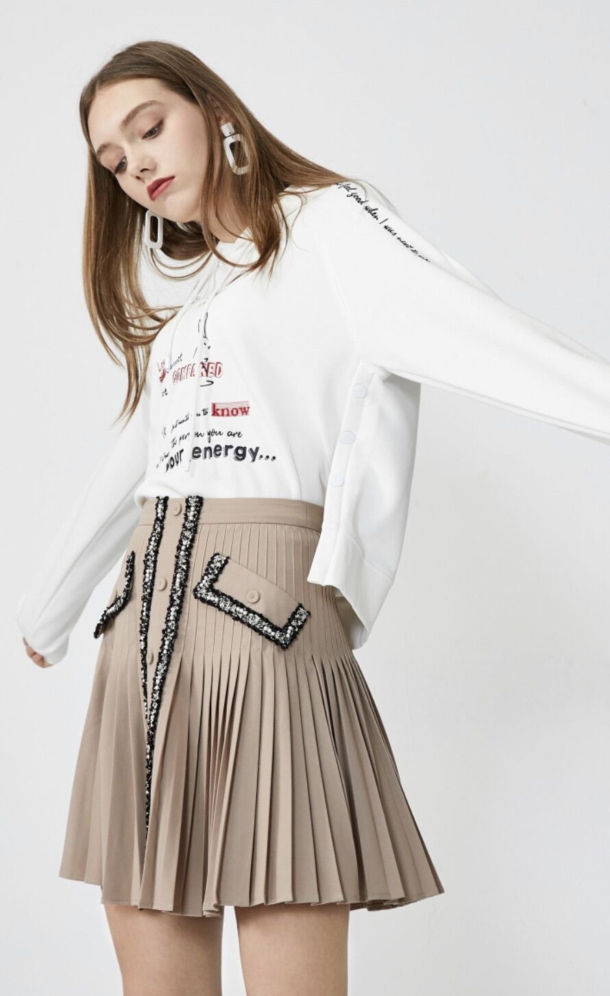 Vero moda váy eo cao xếp ly new tem tag