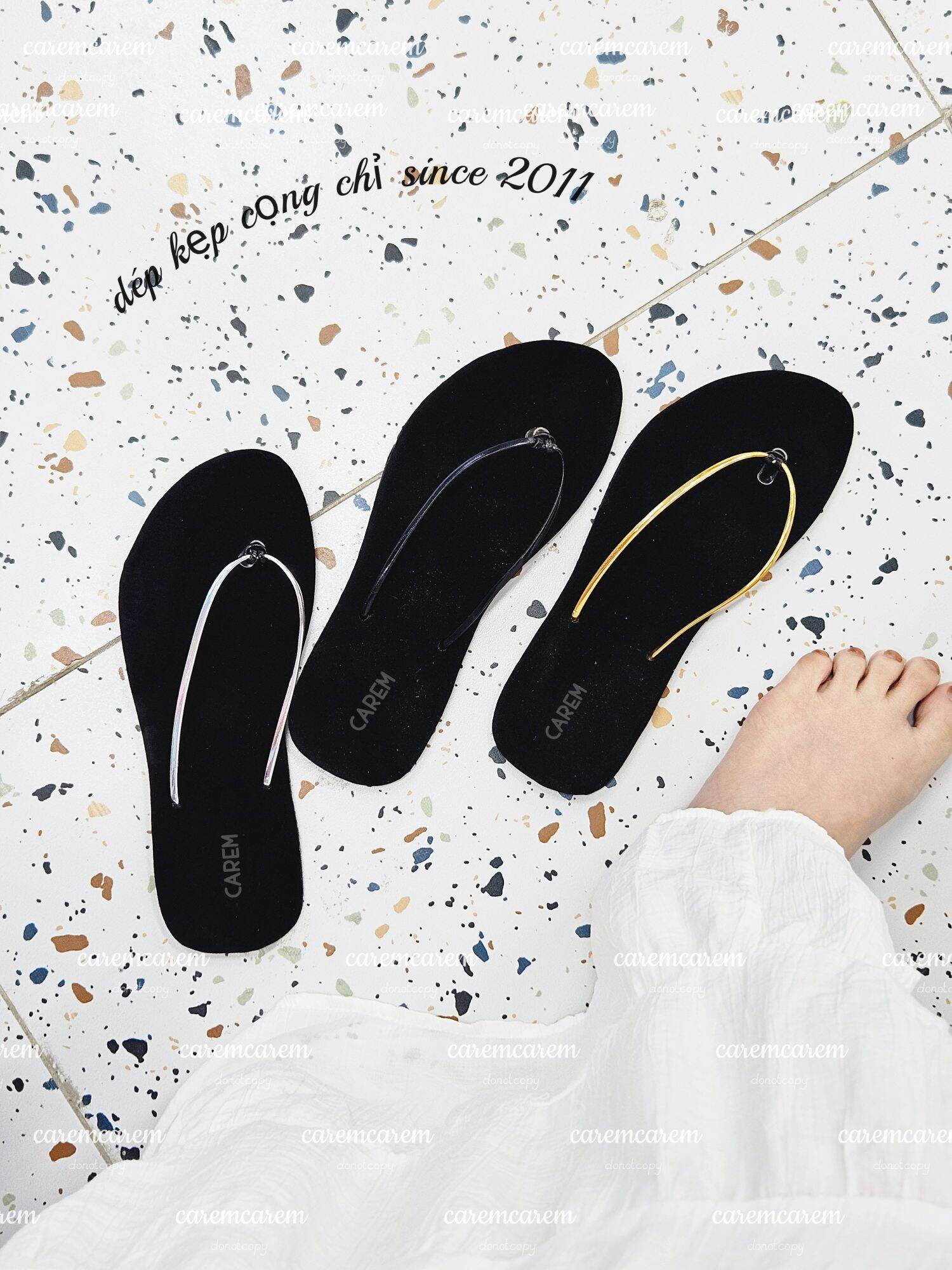 (RA MẮT BẢN XỊN) Dép kẹp cọng chỉ quai mảnh hàng đẹp since 2011 by caremcarem