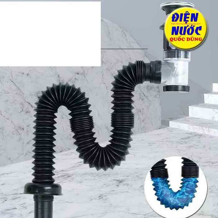 Bộ xã ruột gà lavabo nhựa | Bộ xã chậu rửa mặt bằng nhựa
