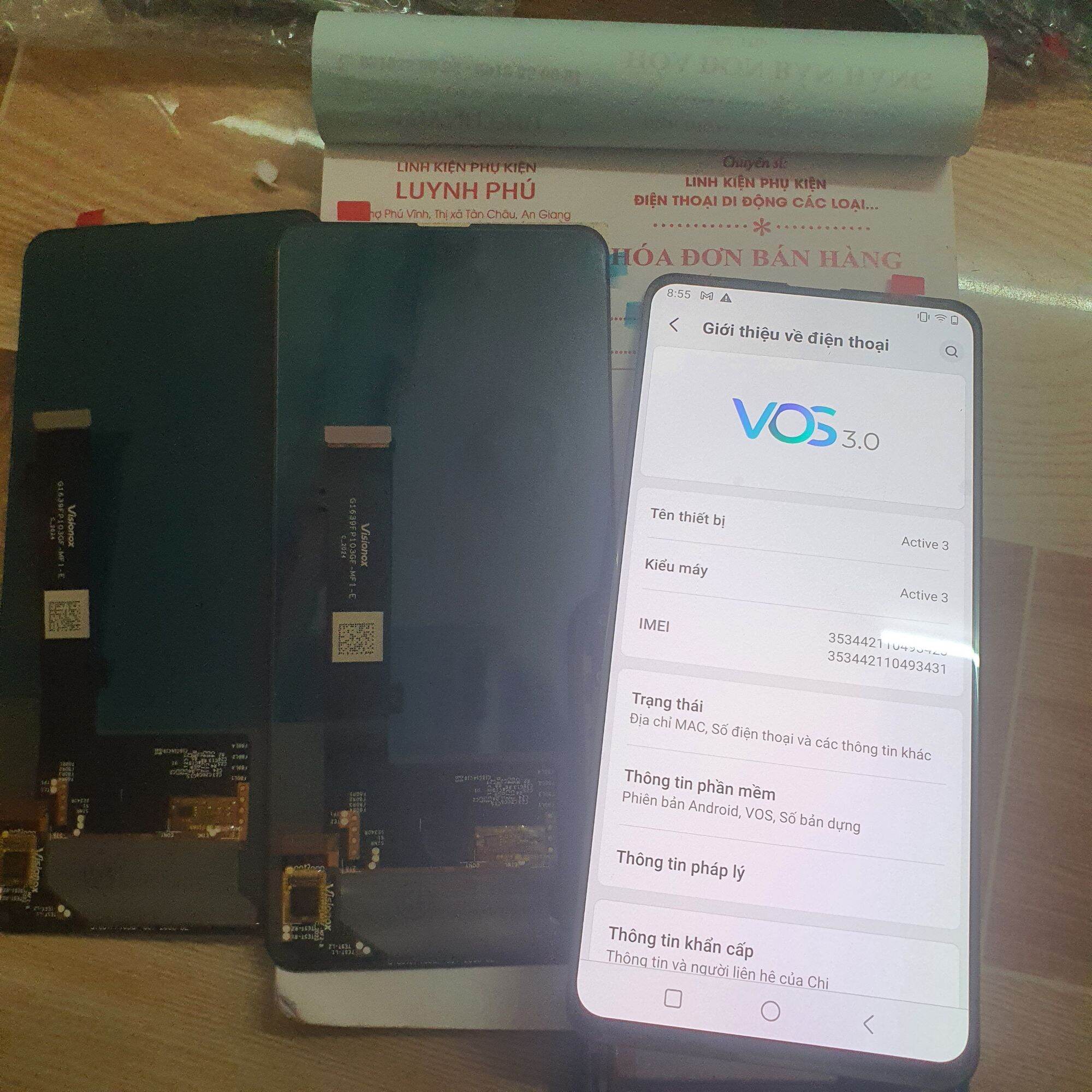Màn hình vsmart active 3 zin hãng(tặng keo dán)