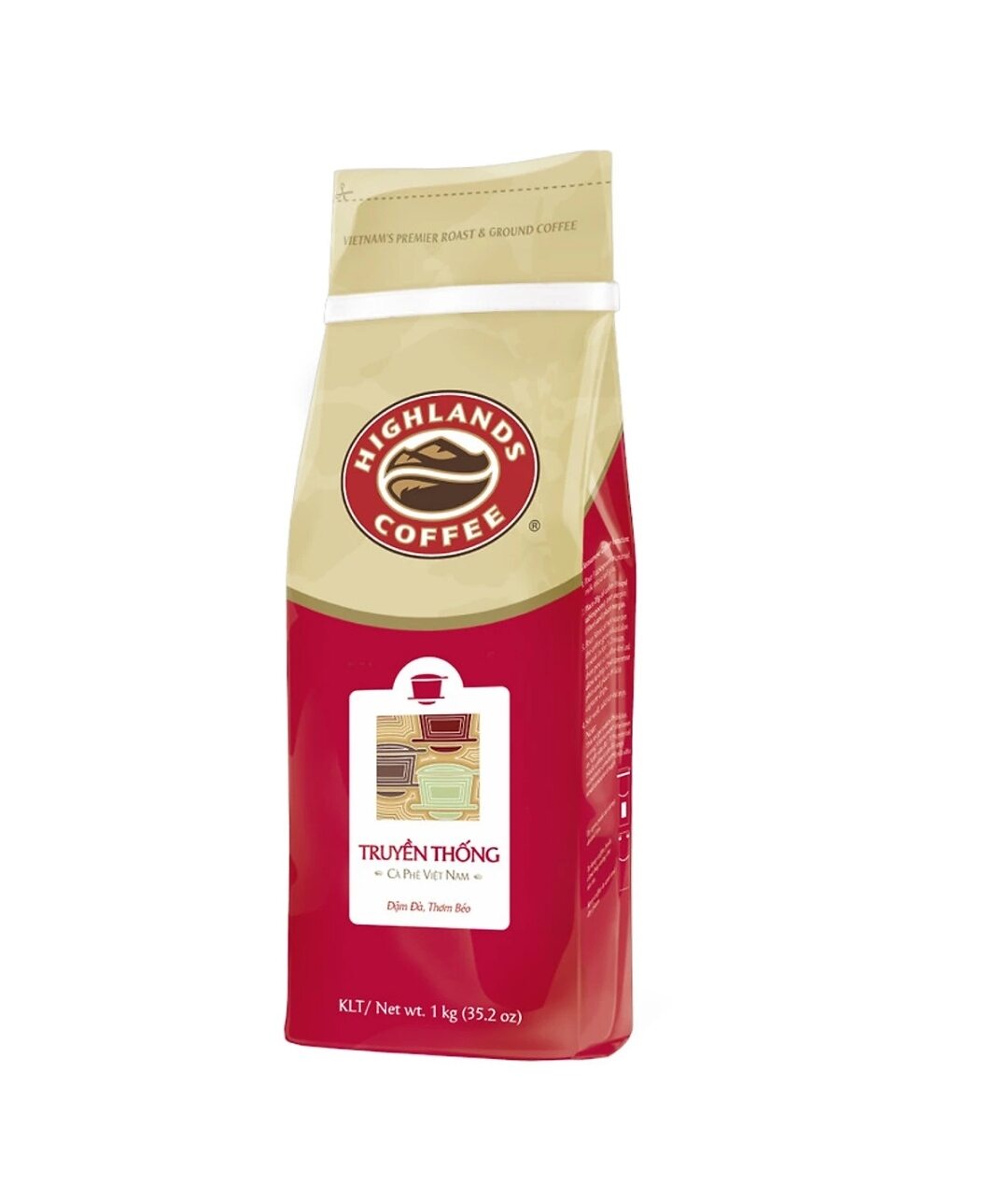 Gói 1kg cà phê bột truyền thống highlands coffee