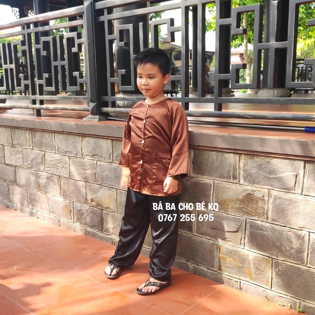 Bà Ba Nâu Cho Bé - Quần đen (8-45kg)
