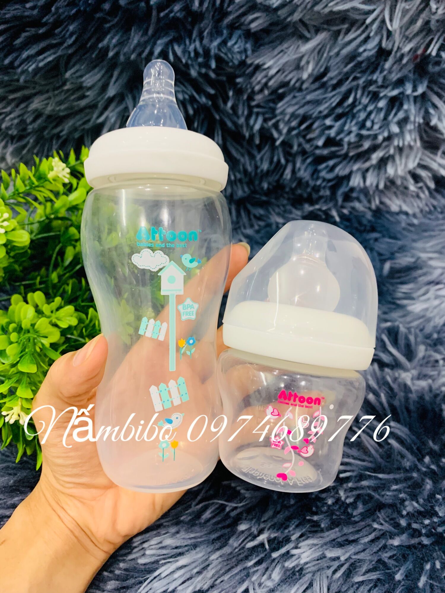 Bình sữa cổ hẹp ATTOON 250ml