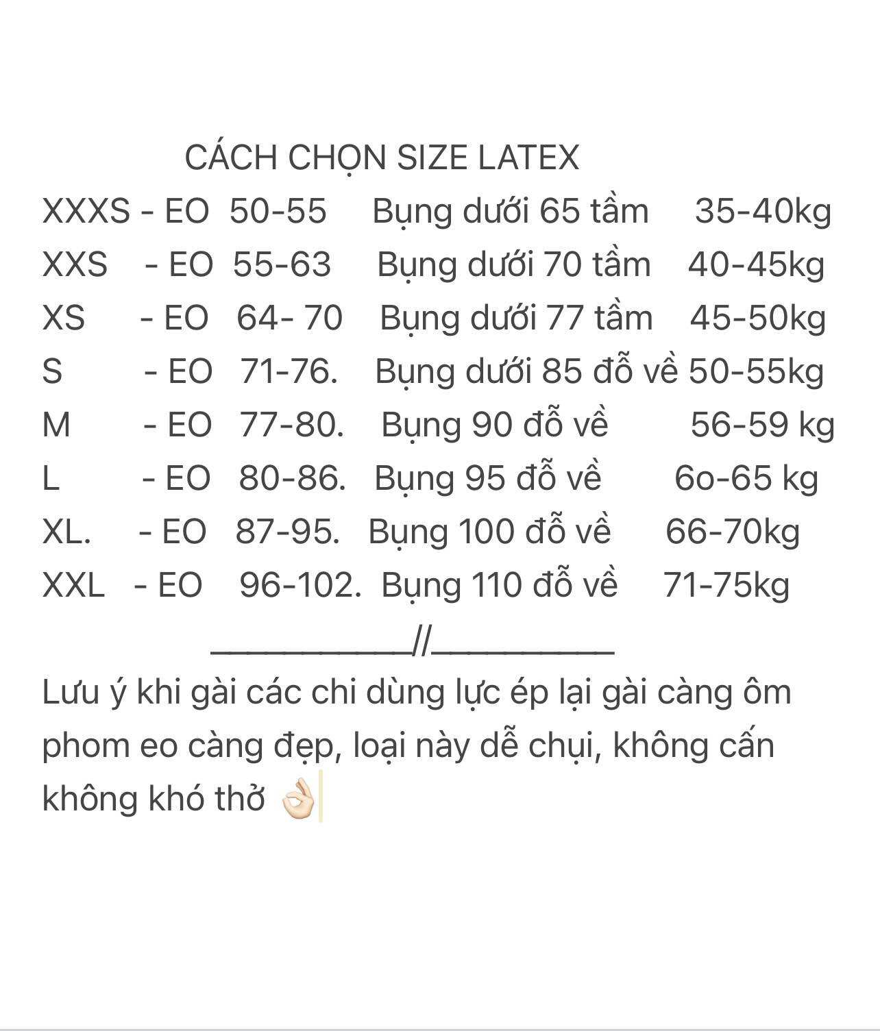 Latex chính hãng (tặng kèm áo lót liner )
