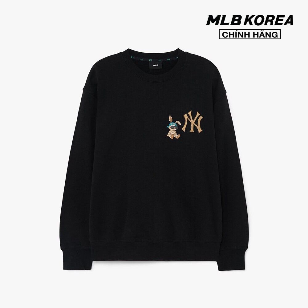 Mlb - áo sweatshirt unisex tay dài rabbit mega overfit 3amtq0131-50bks