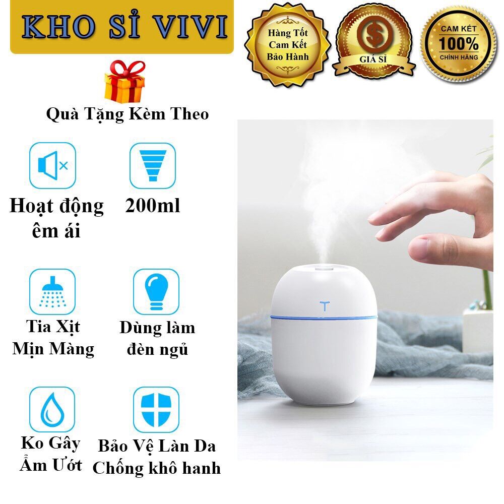 Máy Xông Tinh Dầu, máy phun sương mini, xông tinh dầu phòng ngủ xe oto, khuếch tán tinh dầu và Tạo Ẩm, đuổi muỗi và côn trùng (Giá Sỉ) Kho Sỉ Gia Dụng ViVi