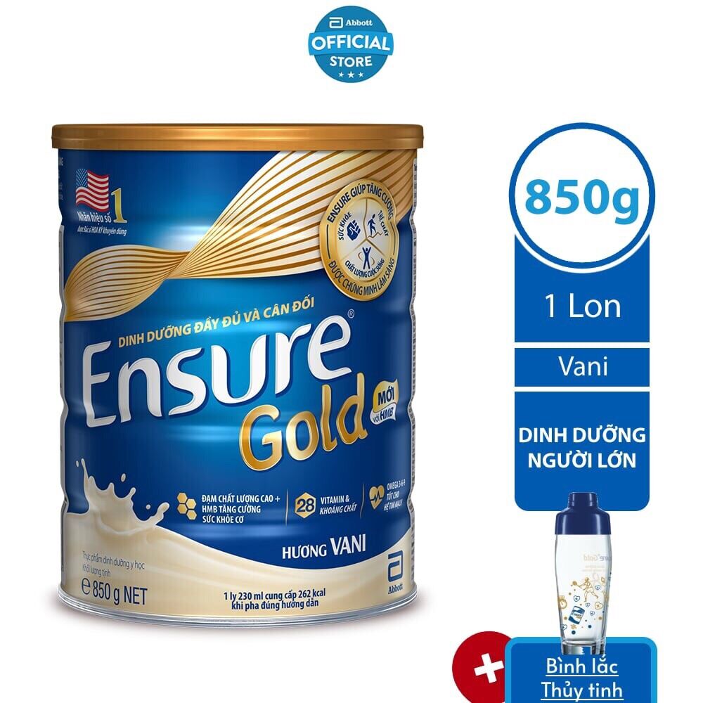 Sữa bột ensure vani 850g/lon
