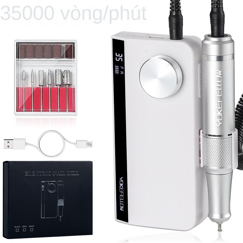 Máy làm móng tay chuyên nghiệp 35000 vòng/phút bằng điện có chế độ tạm dừng, dũa móng tay, chà nhám móng tay cho móng tay gel acrylic - bộ nhựa được chứng nhận ce 35w
