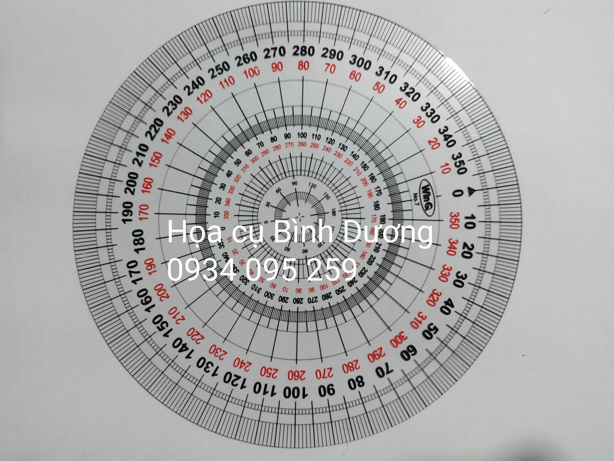 Thước đo 360 độ full circle ruler winq no.7