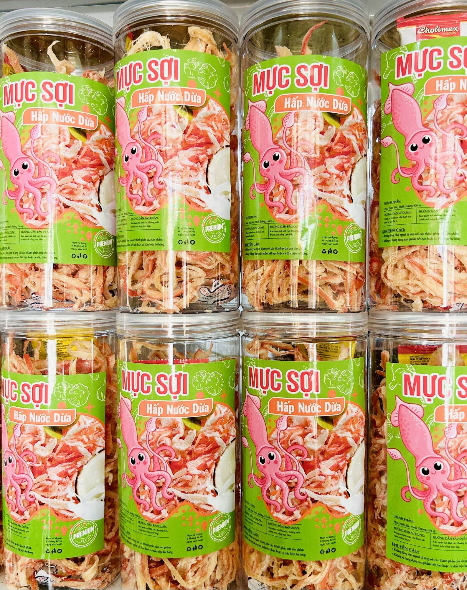 MỰC XÉ SỢI HẤP NƯỚC DỪA 250GR