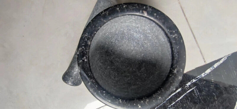 Cối đá đá đá xanh tự nhiên gia dụng cỡ lớn 22 cm bánh dày cối giã ớt cối giã tỏi