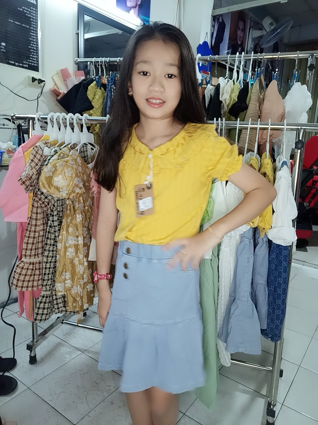 (HCM) Sét áo tay ngắn+chân váy