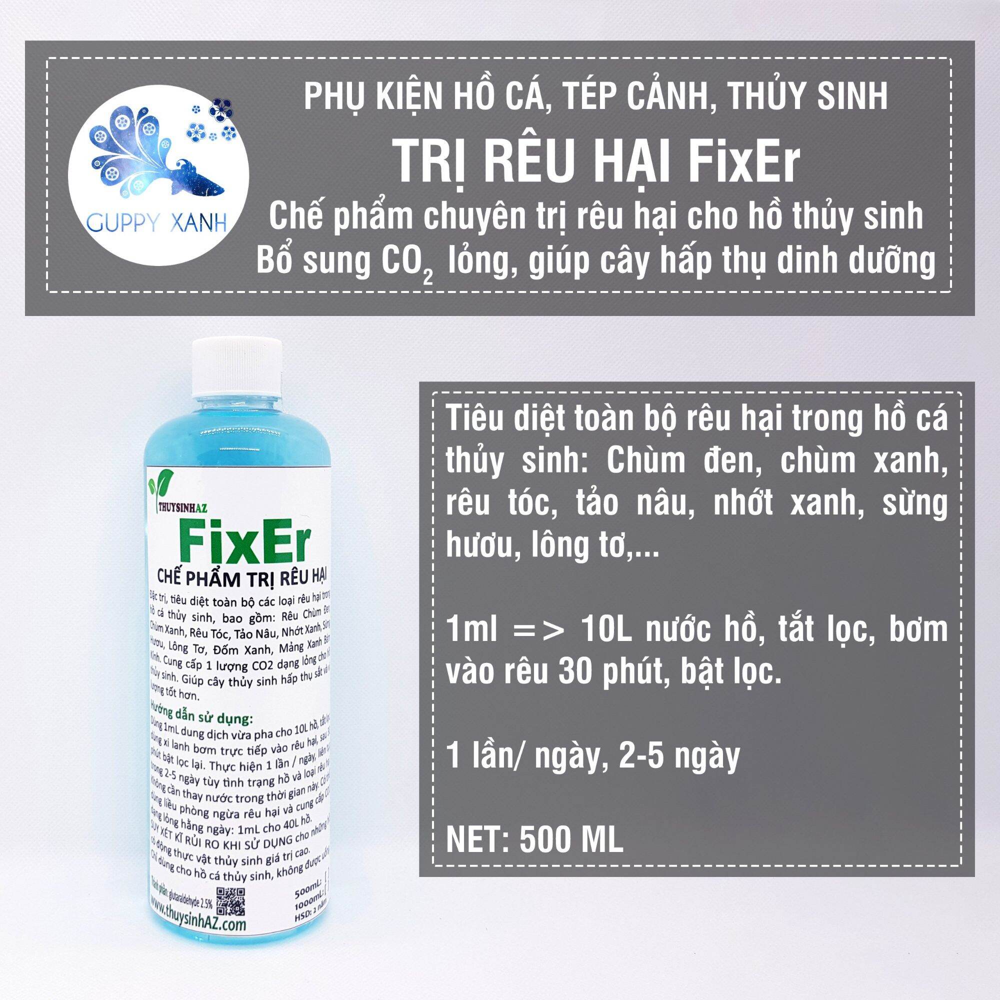 FixEr - Chế phẩm diệt rêu hại cho hồ thủy sinh