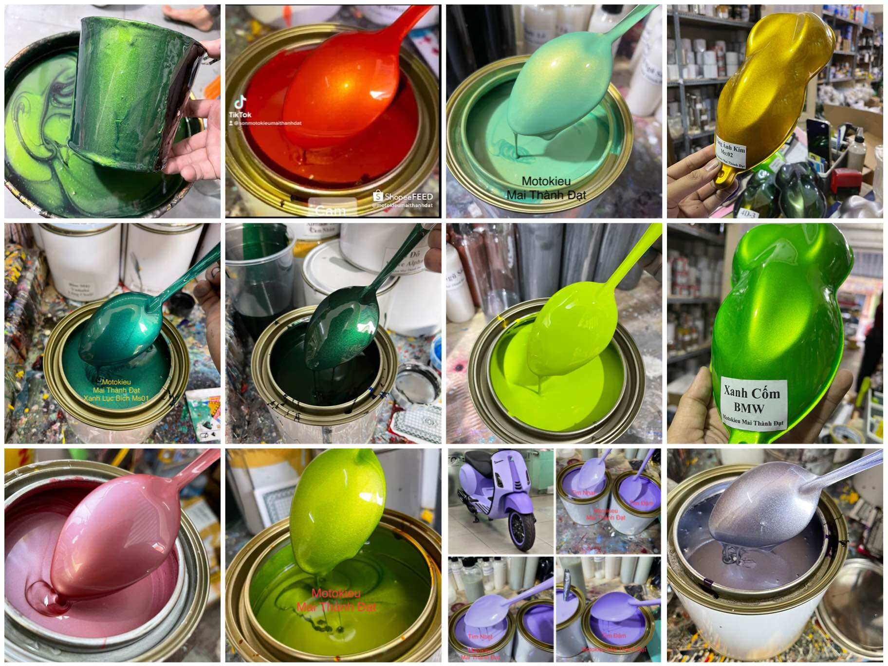 Màu Sơn Hồng Cánh Sen ( Sơn oto - xe máy )MotokieuMaiThànhĐạt