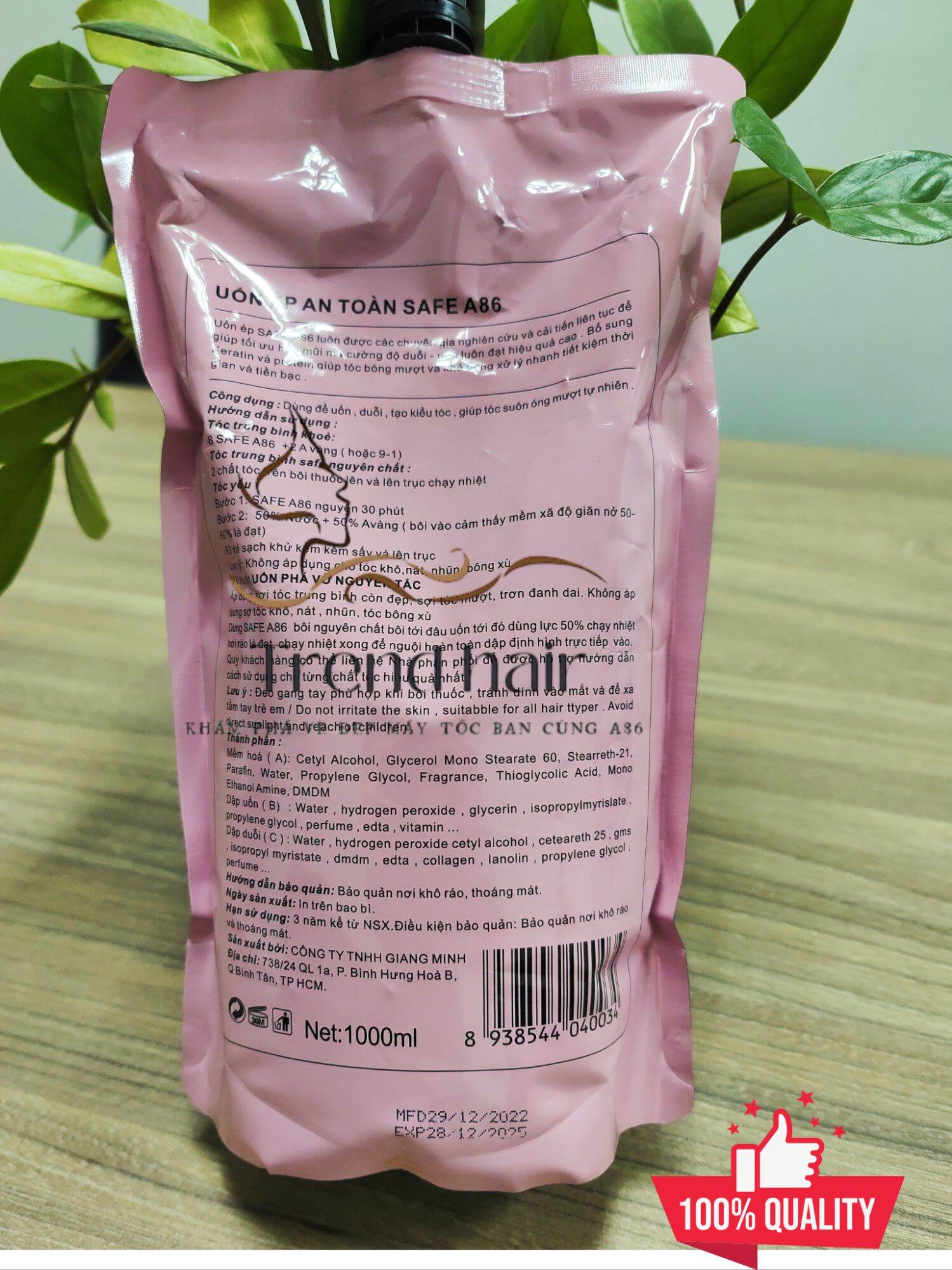 Thuốc uốn tóc mềm hoá A86 túi A lẻ, B lẻ