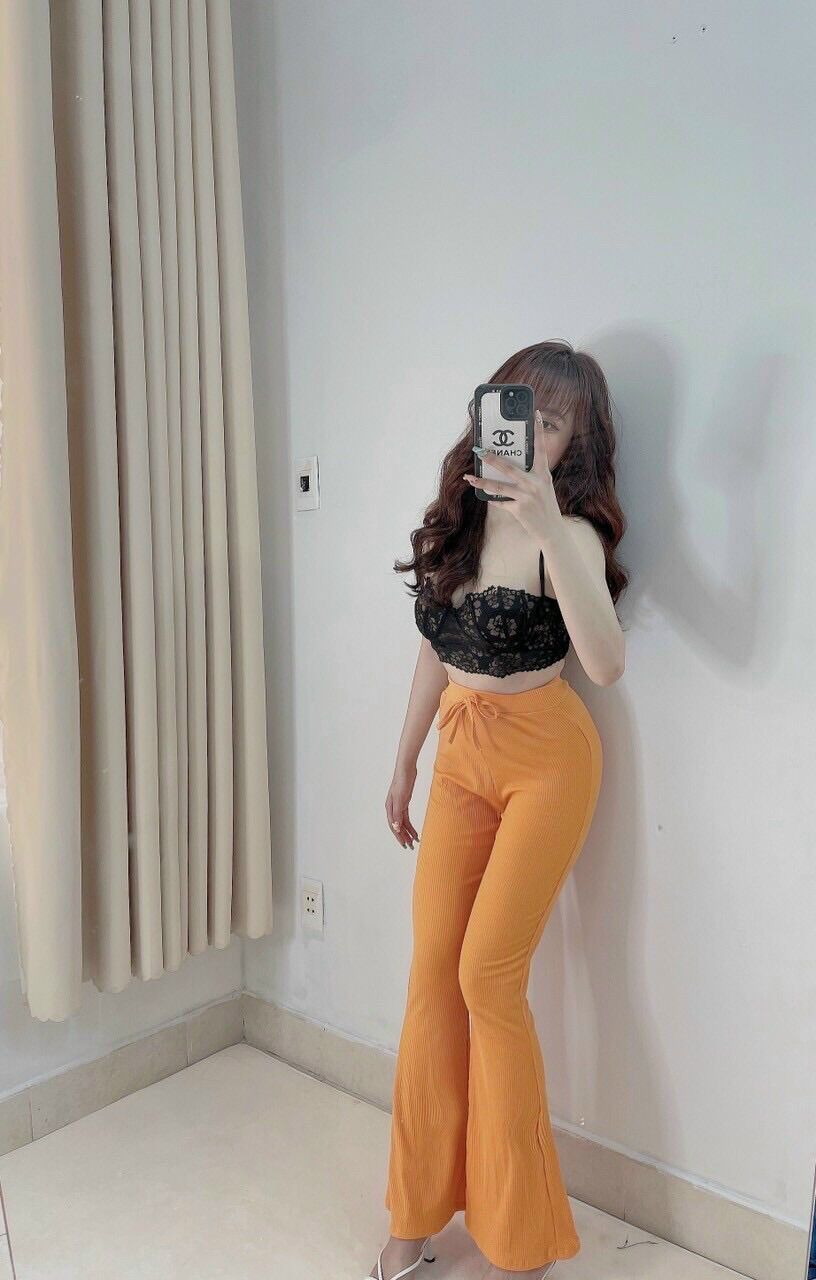 Quần thun ống loe ( chất borip dày dặn , freesize )