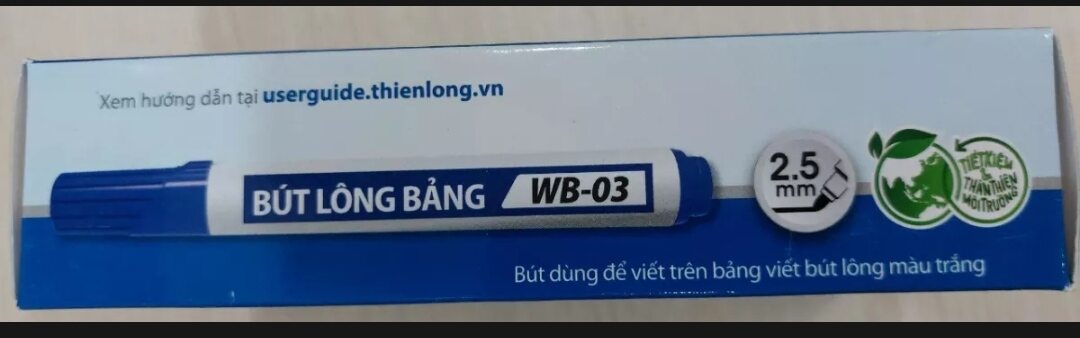 (HỘP 10 CÂY) BÚT LÔNG BẢNG WB-03 (MỰC XANH)