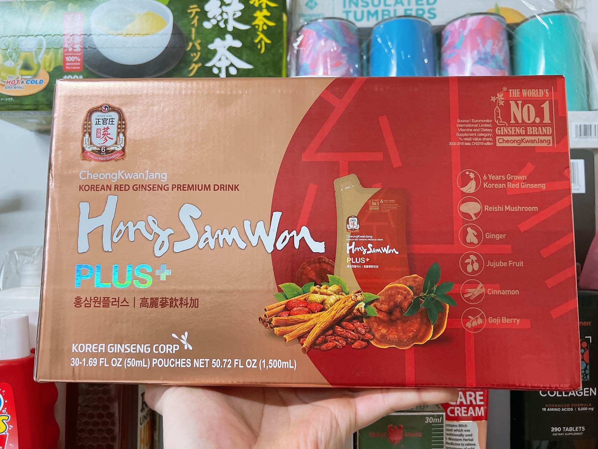 Nước hồng sâm hong sam won plus 50ml x 30 gói của hàn quốc