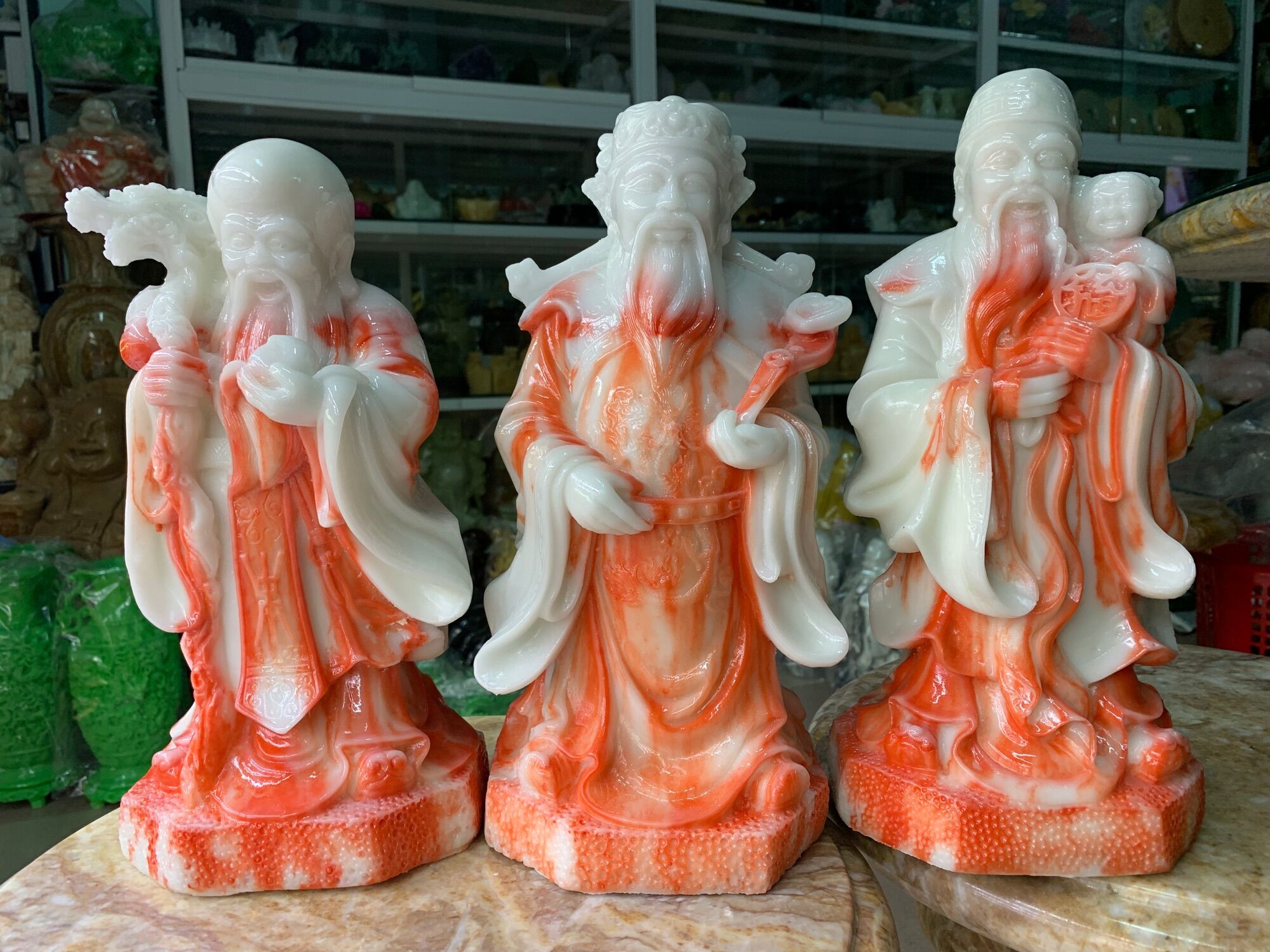Bộ tam đa đá đúc - cao 30cm