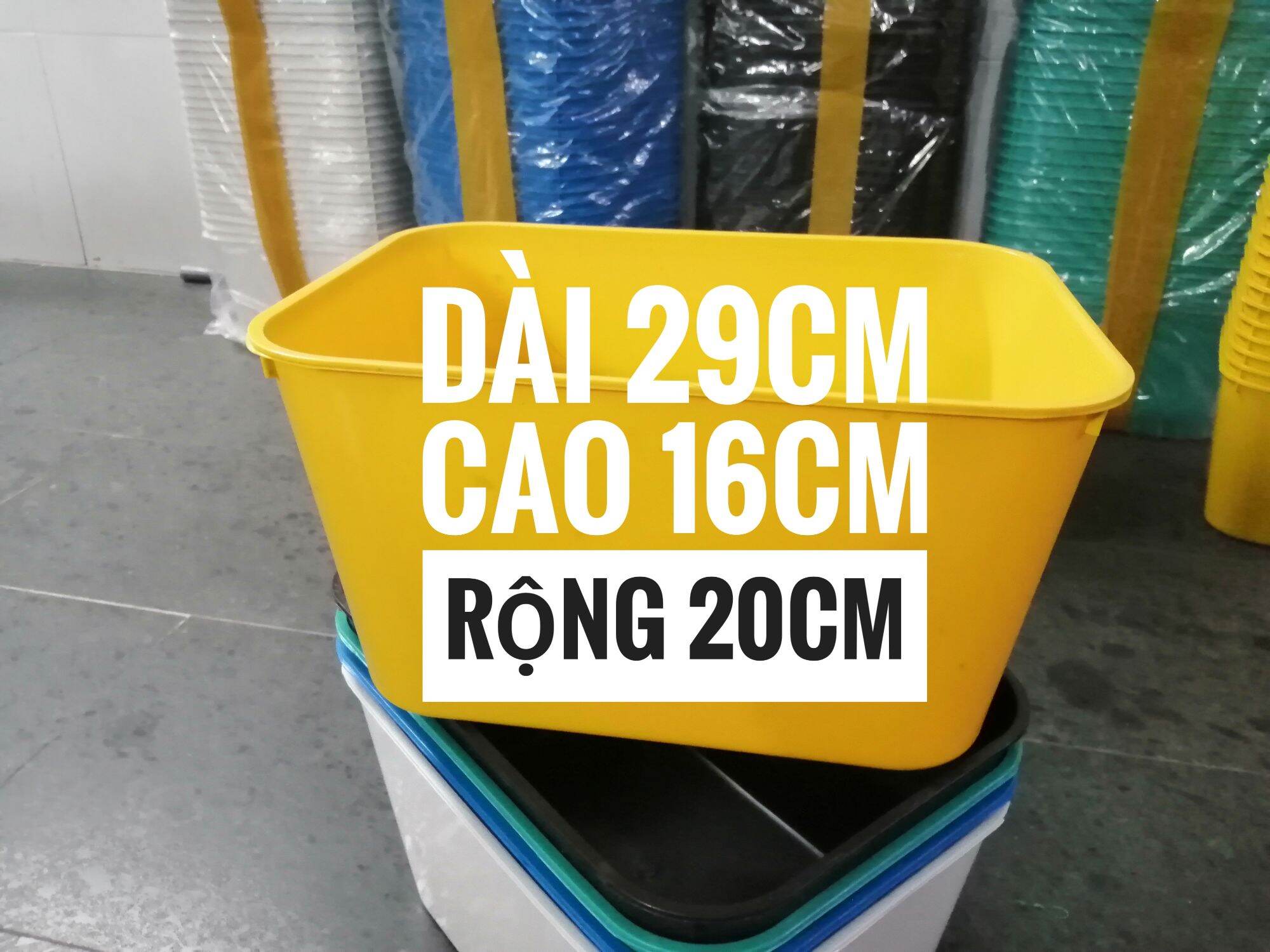 Khay nhựa 7l màu vàng nuôi cá- ép cá đẻ - dưỡng cá