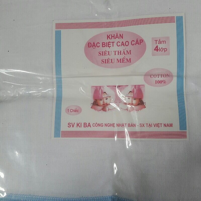 Set 10 Khăn Sữa Cho Bé KiBa 4 lớp