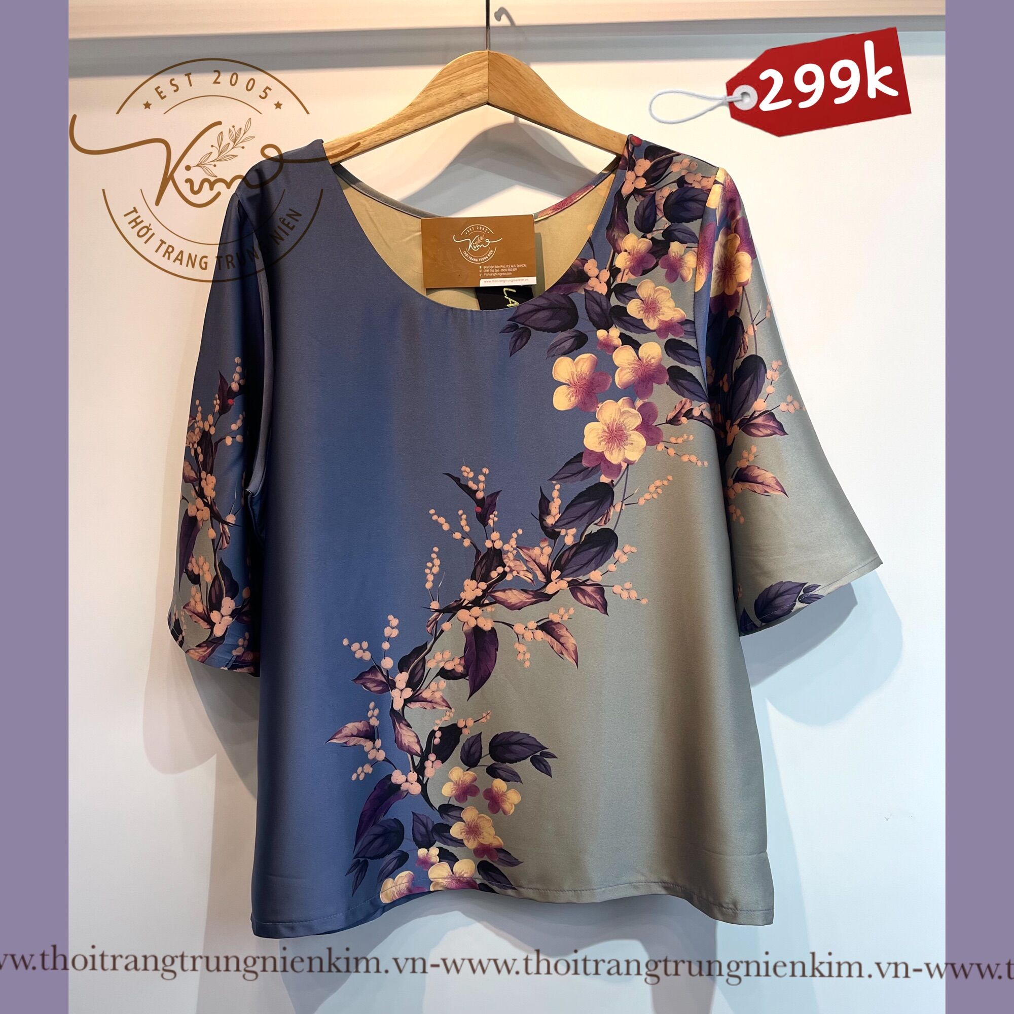 Áo lụa trung niên sang trọng Bigsize