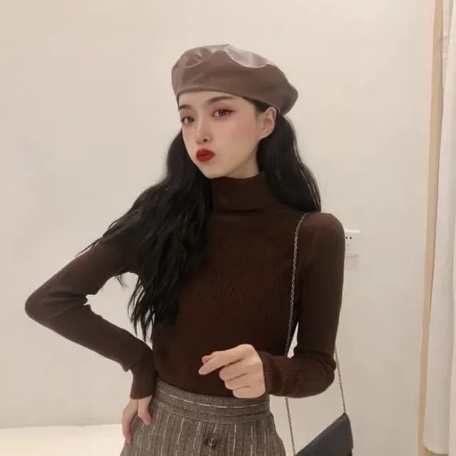 Áo Len Thu Đông Tay Dài Cổ Đứng