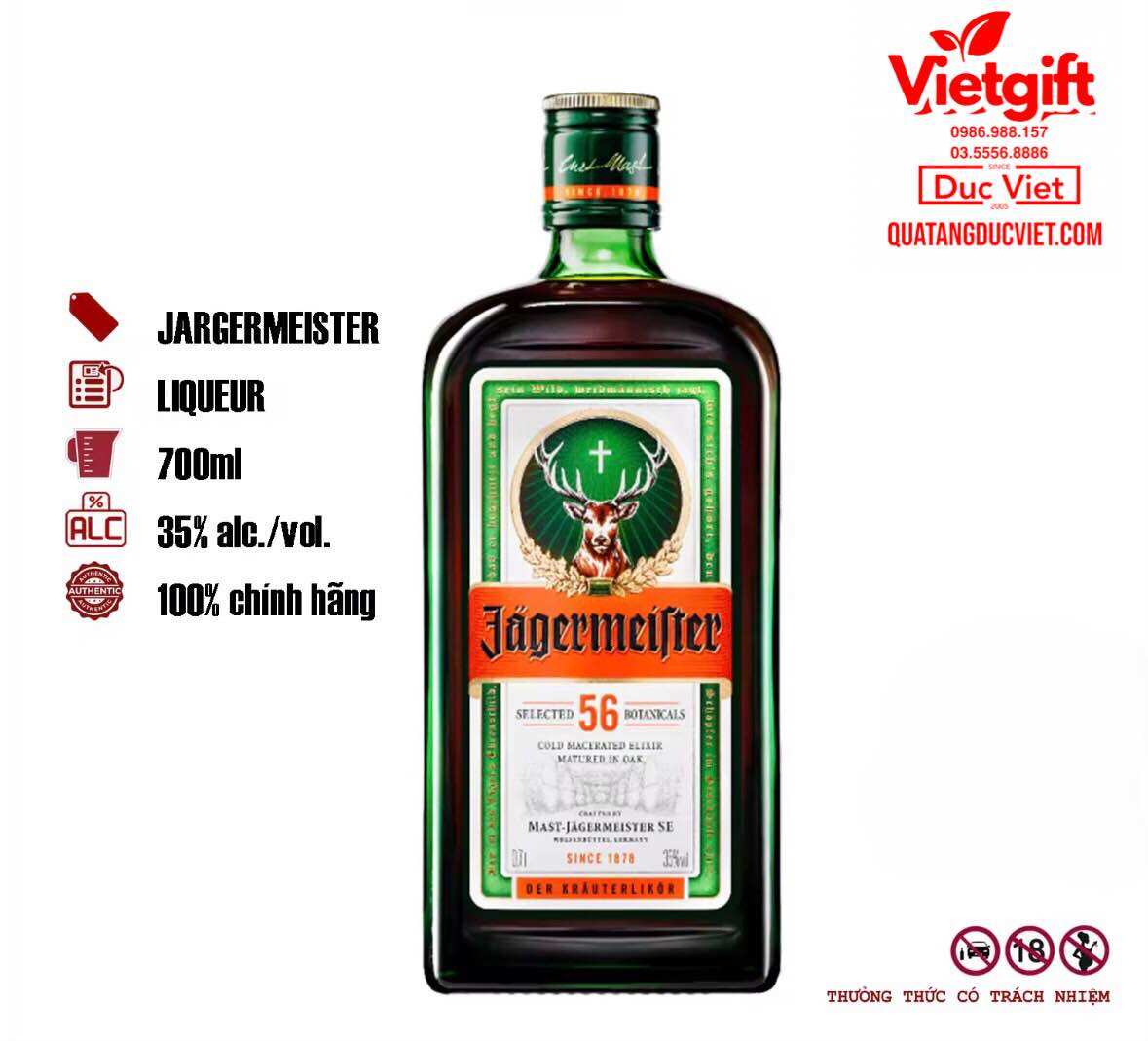 Jagermeister đức 700ml-1000ml