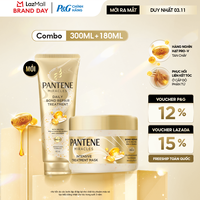COMBO KEM Ủ TÓC SERUM & MẶT NẠ Ủ TÓC CHUYÊN SÂU PANTENE MIRACLES PHỤC HỒI LIÊN KẾT TÓC VỚI VIÊN NGỌC PRO-V TAN CHẢY - TUÝP 180ML & HỘP 300ML