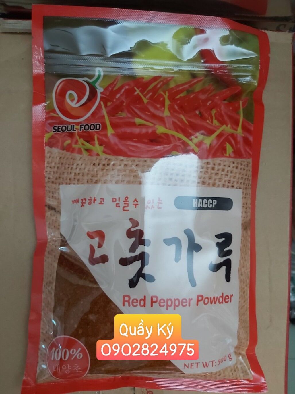 Bột ớt hàn quốc- hạt - red pepper powder 500gr