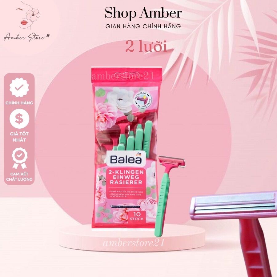 [HÀNG NỘI ĐỊA ĐỨC] Bộ dao cạo 2 lưỡi và 3 lưỡi Balea